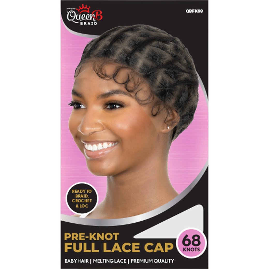 Queen B Pre-Knot Full Lace Cap - 68 Knots Queen B Pre-Knot Full Lace Cap - 68 Knots